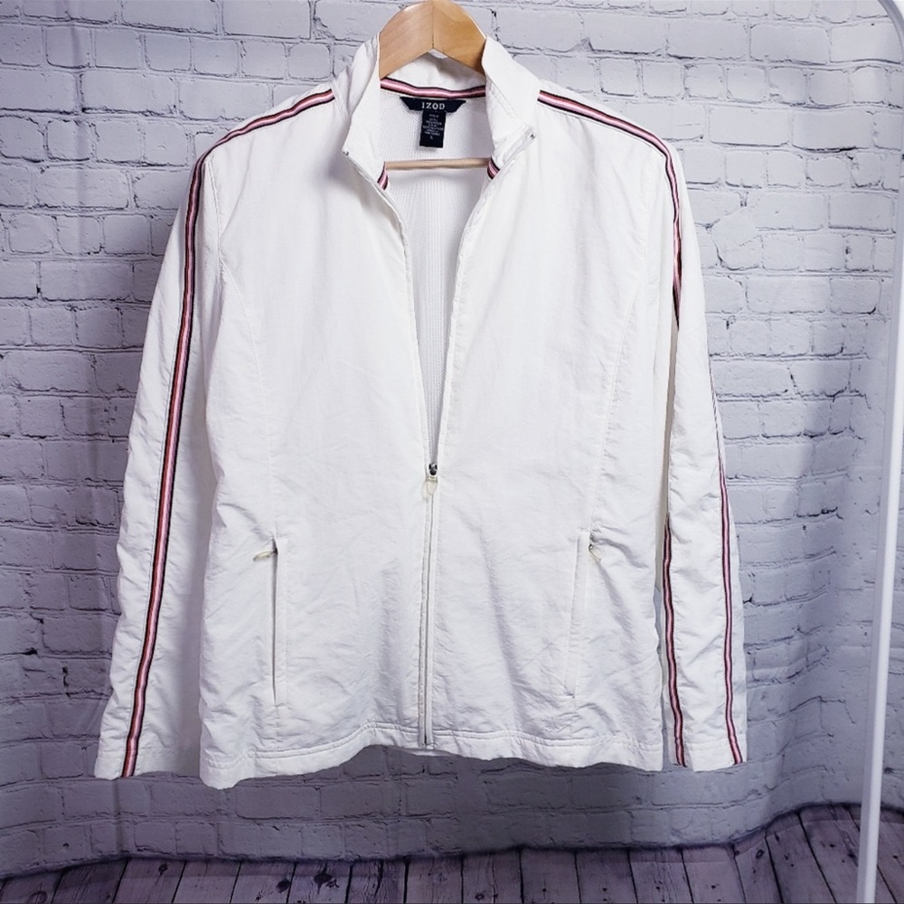 🍒3/$45🍒! Preppy White Track Jacket Windbreaker